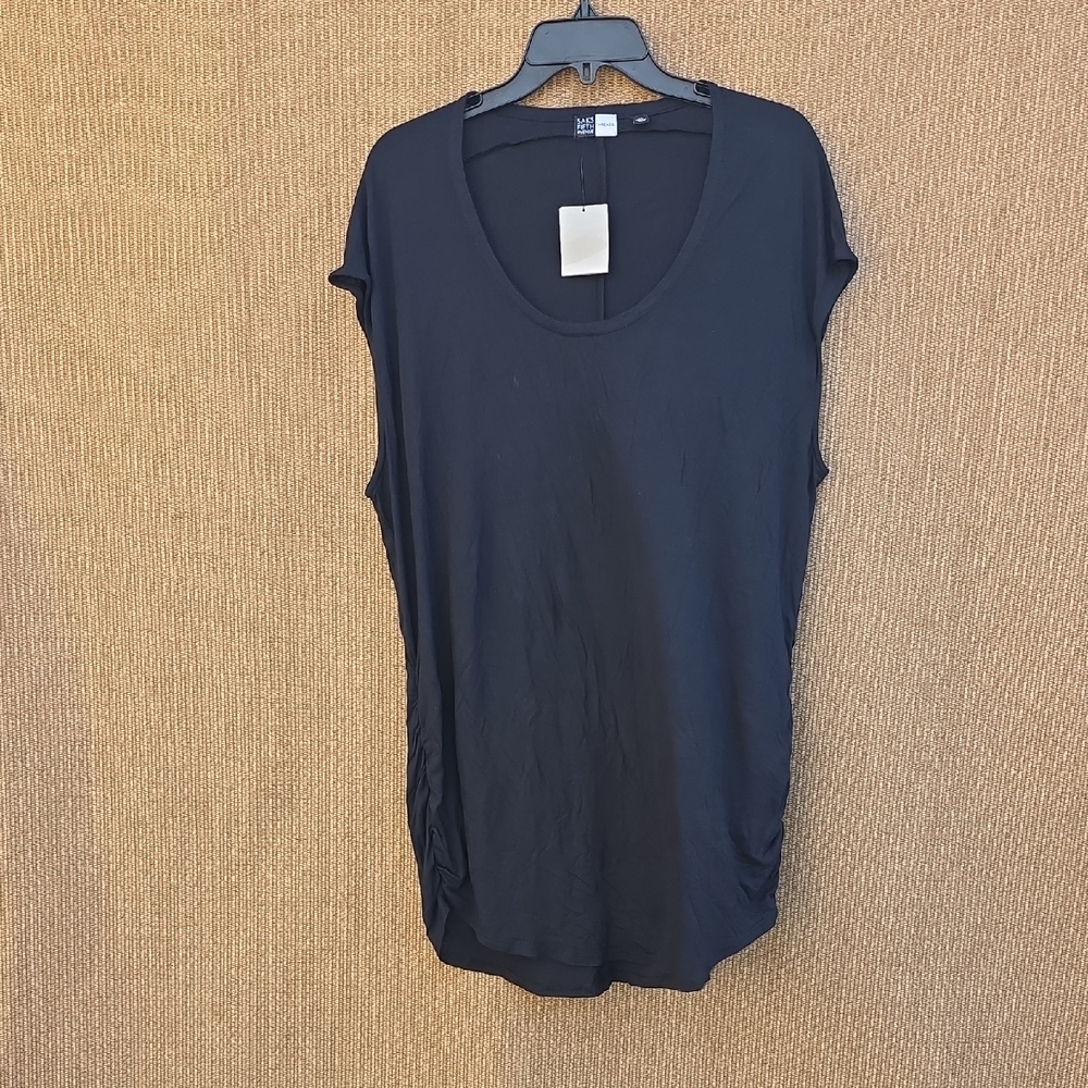 Saks Fifth Avenue Black Muscle Tee
